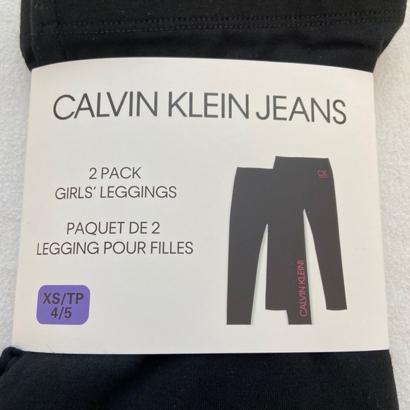 Calvin Klein girls leggings. 2 leggings in a pack. - Picture 2 of 4